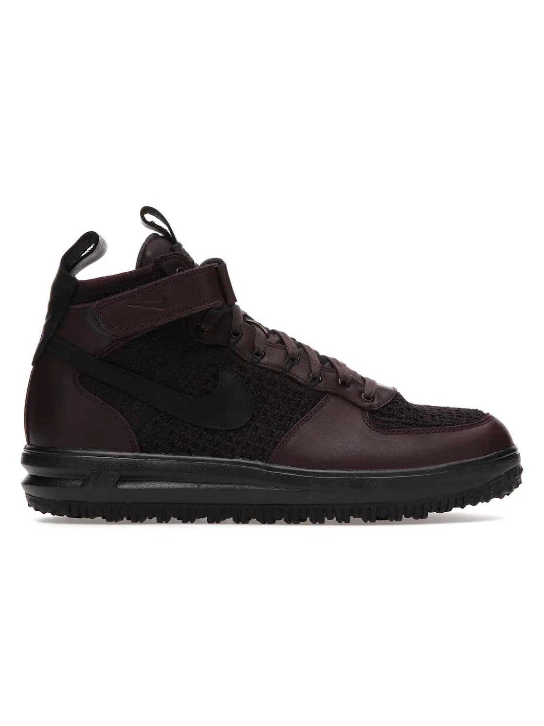 Мужские ботинки с высоким верхом Nike Lunar Force 1 Flyknit Workboot — изображение 1 из 4, глубокий бордовый/черный