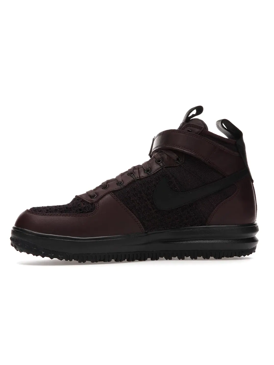 Мужские ботинки с высоким верхом Nike Lunar Force 1 Flyknit Workboot — изображение 3 из 4, глубокий бордовый/черный