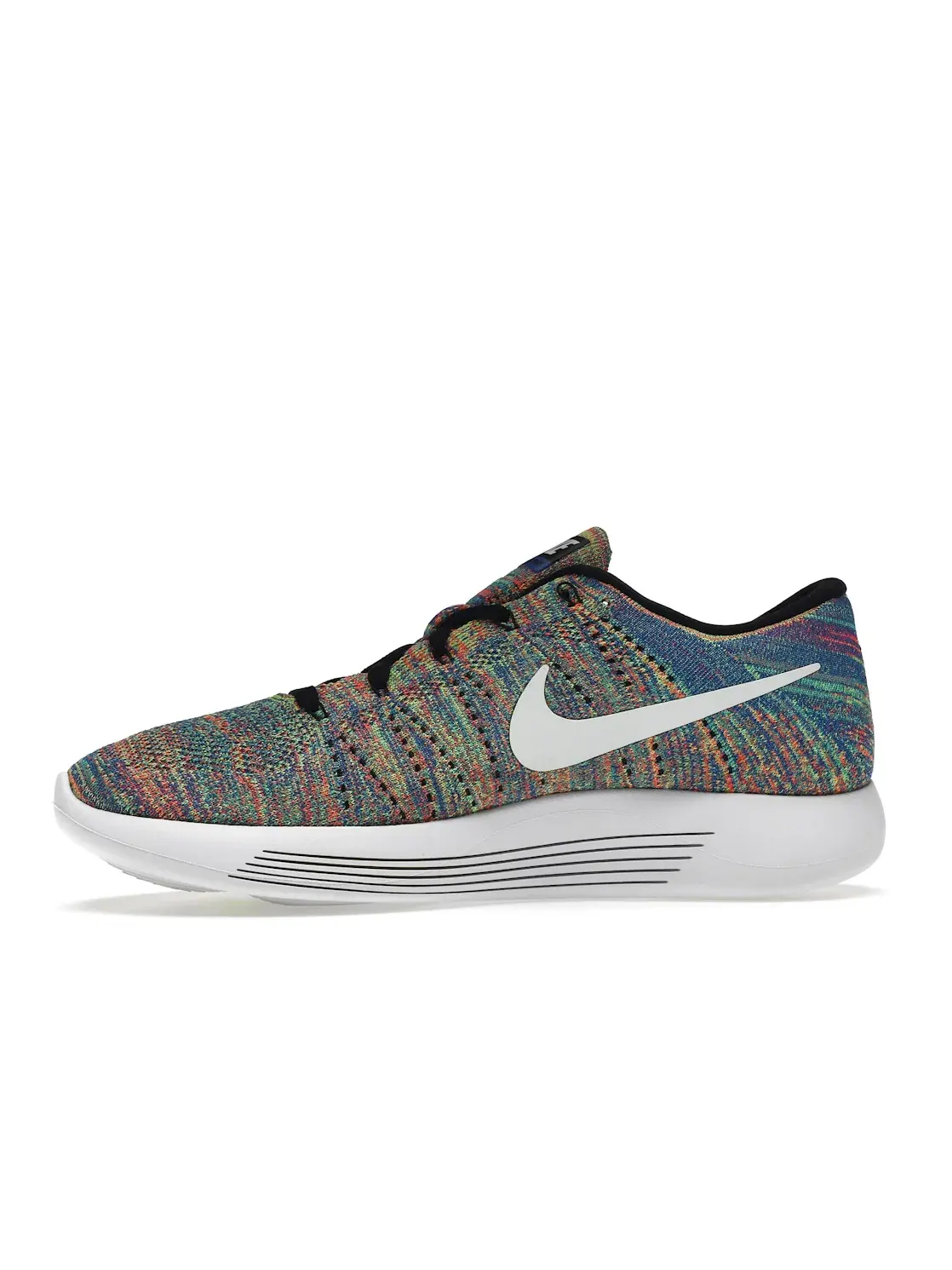 Мужские кроссовки Lifestyle Nike LunarEpic Flyknit Low Nike — изображение 3 из 4, черный/белый-синий