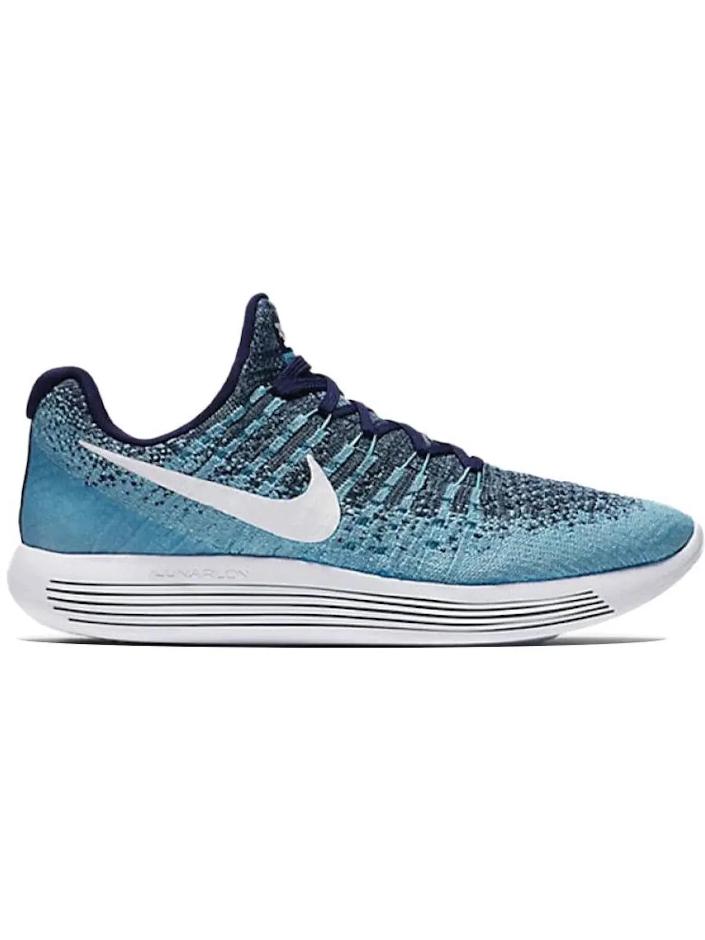 Женские кроссовки для активного отдыха Nike Lunarepic Low Flyknit 2 — изображение 1 из 1, синий/белый/синий
