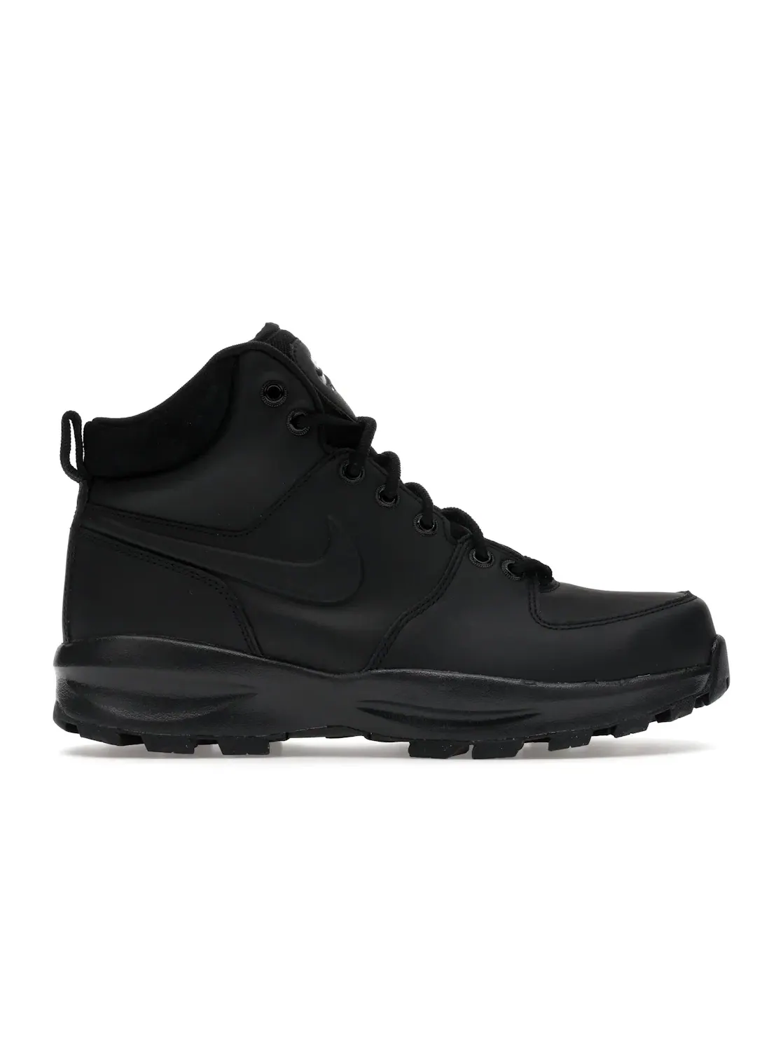 Мужские ботинки кожаные Nike Manoa Leather — изображение 1 из 4, черный/черный/черный