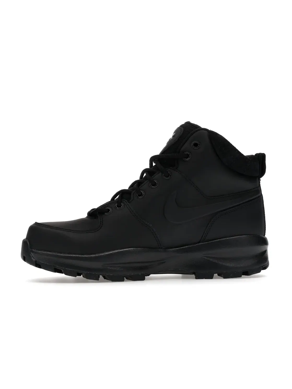 Мужские ботинки кожаные Nike Manoa Leather — изображение 3 из 4, черный/черный/черный