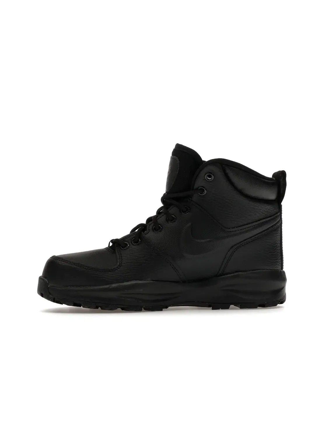 Детские ботинки кожаные Nike Manoa Leather Nike — изображение 3 из 4, черный/черный/черный