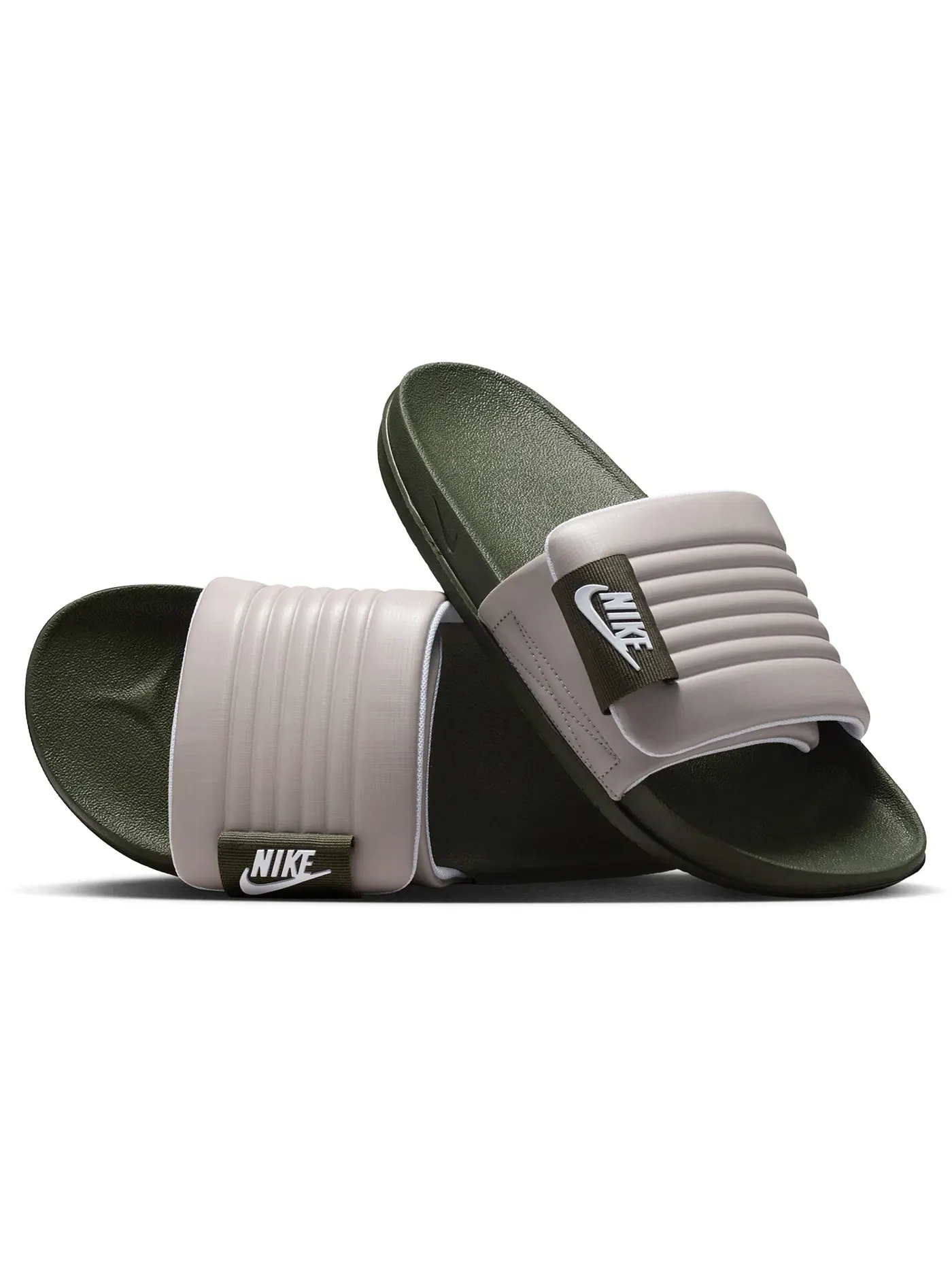 Мужские сандалии-слайды Nike Offcourt Adjust — изображение 1 из 1, хаки/серый/белый