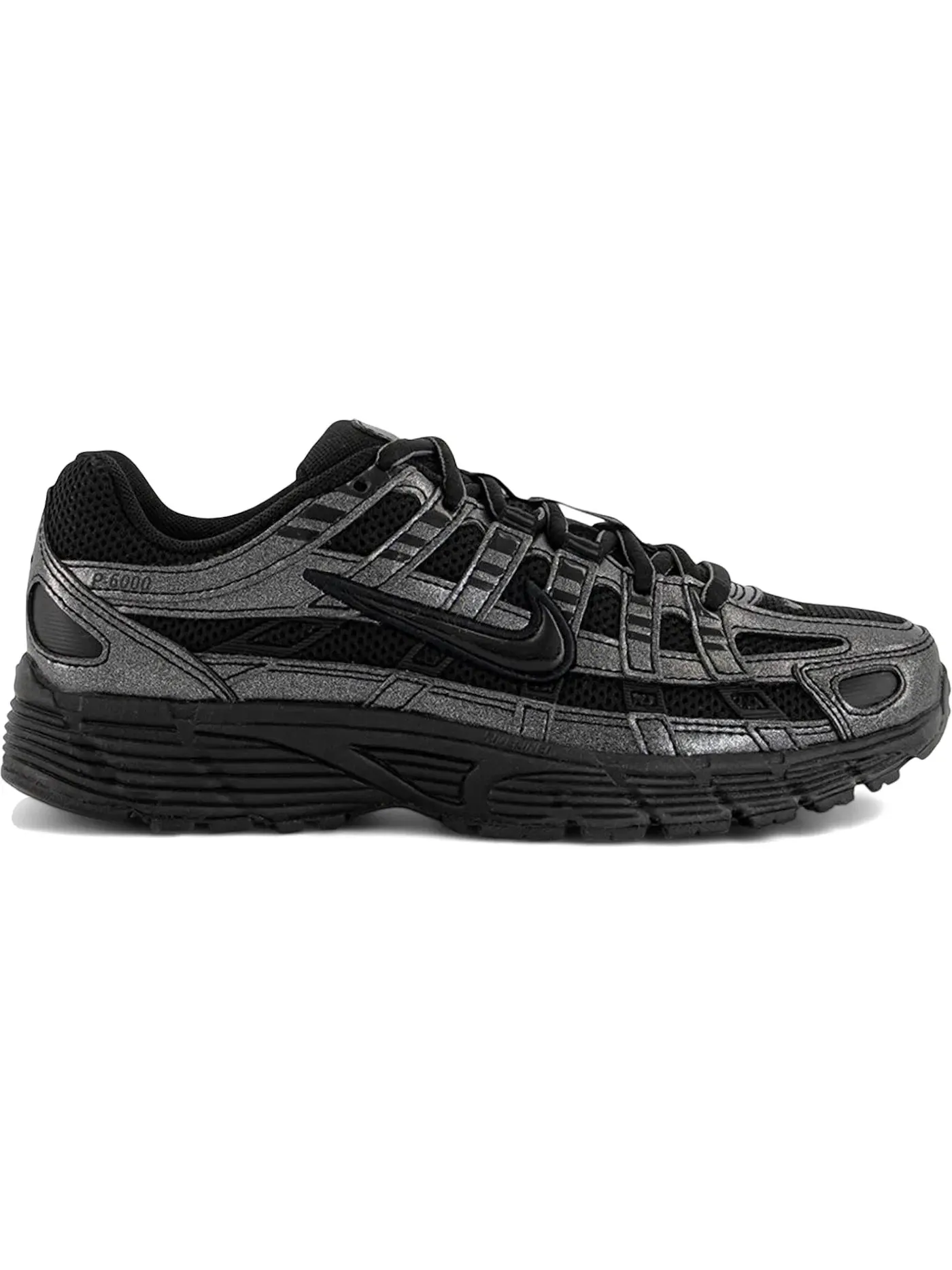 Женские кроссовки с ретро-дизайном Nike P-6000 Nike — изображение 1 из 1, черный//черный