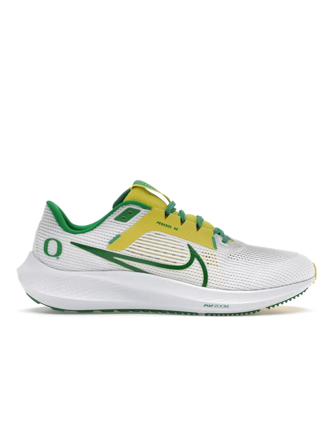 Мужские кроссовки для бега Nike Pegasus 40 — изображение 1 из 4, белый/желтый/зеленый
