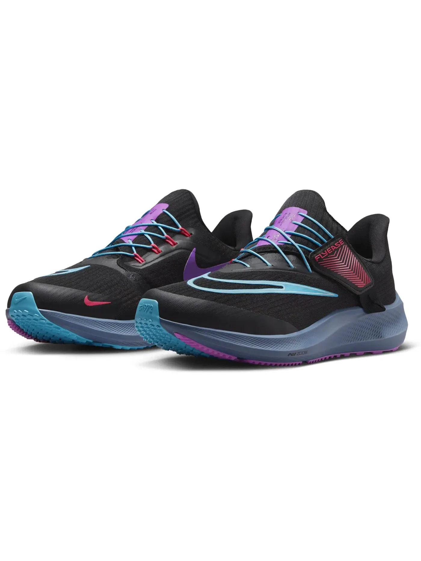 Мужские кроссовки для бега с системой Flyease Nike Pegasus Flyease SE — изображение 2 из 4, черный/зеленый//синий