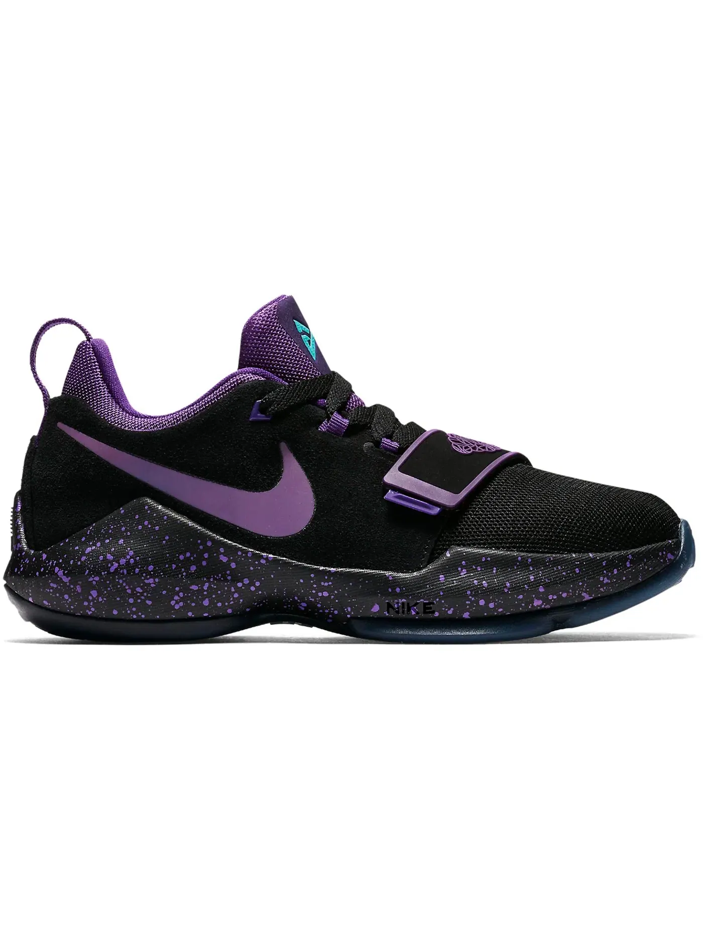Детские кроссовки для мальчиков баскетбольные Nike PG 1 — изображение 1 из 1, черный/фиолетовый