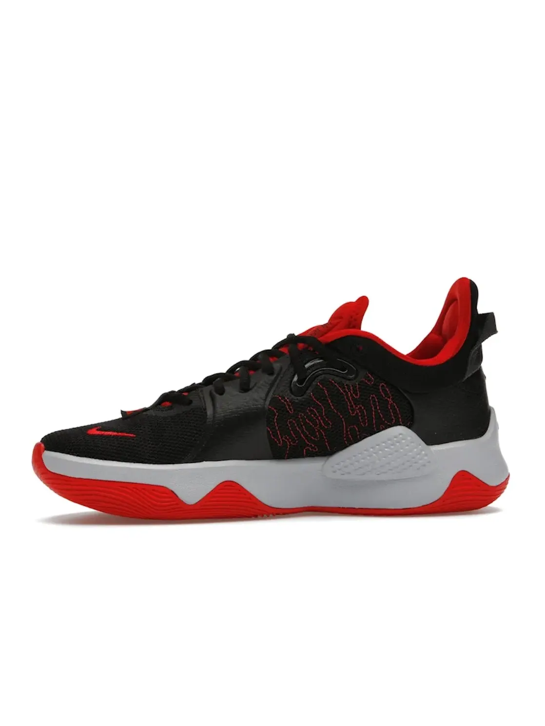 Мужские кроссовки для баскетбола Nike PG 5 — изображение 3 из 4, черный/красный/белый