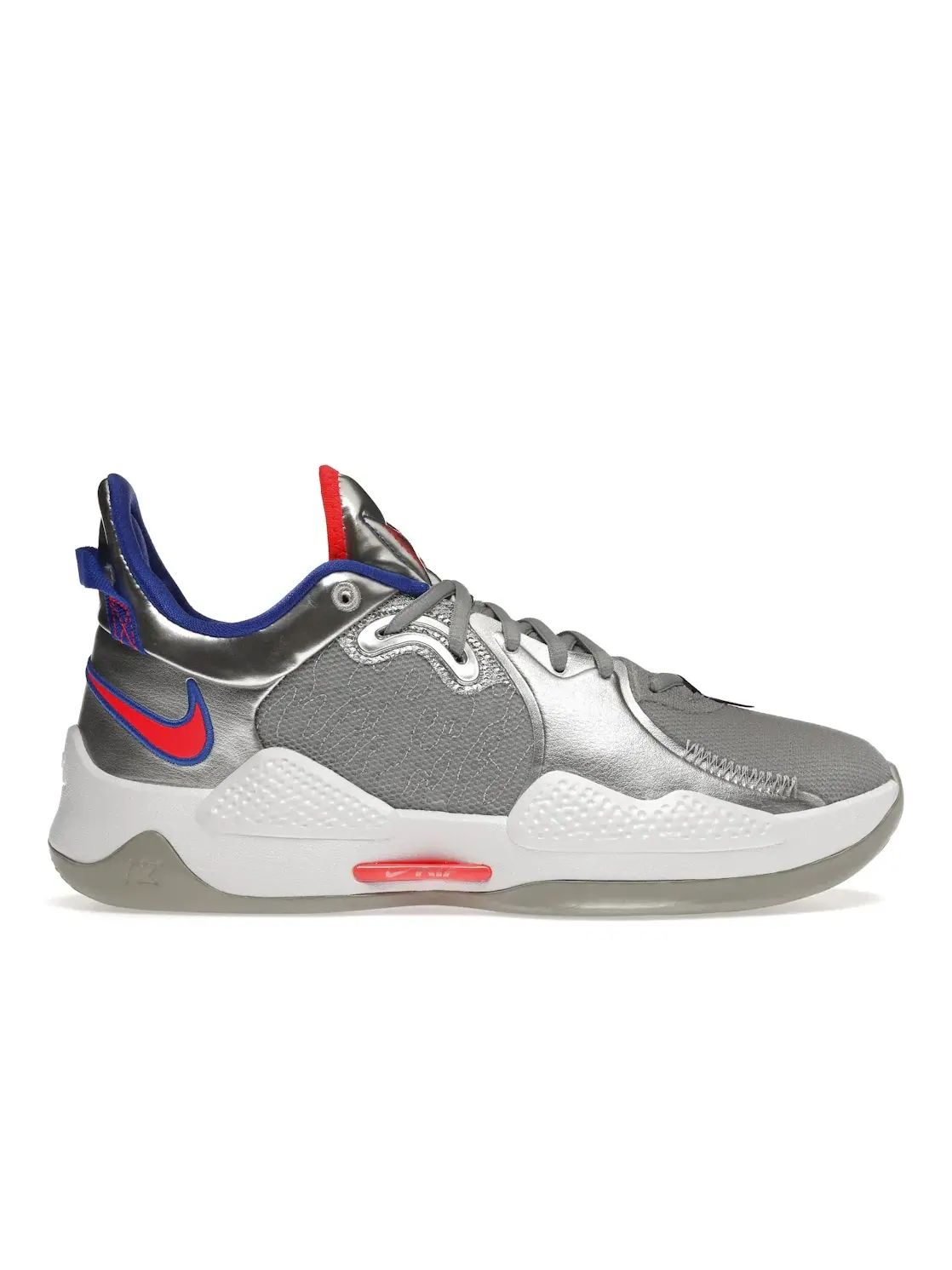 Мужские баскетбольные кроссовки с дизайном Nike PG 5 Nike — изображение 1 из 4, металлик серебристый