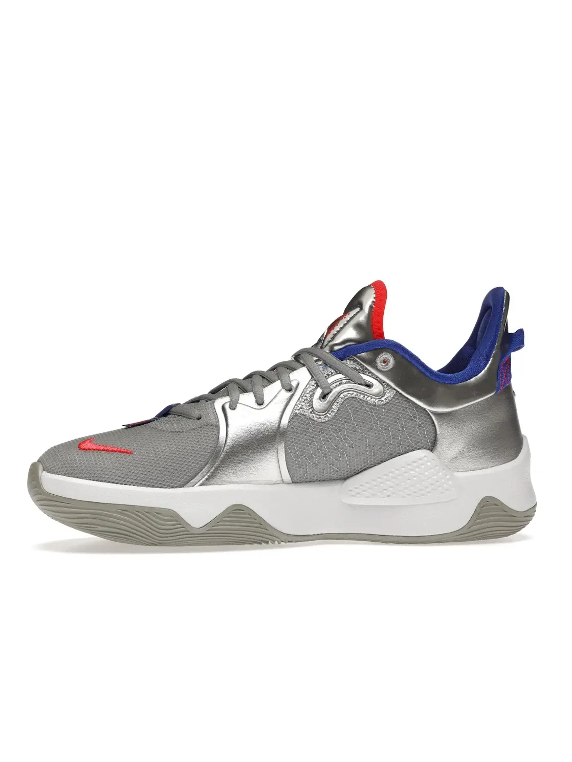 Мужские баскетбольные кроссовки с дизайном Nike PG 5 Nike — изображение 3 из 4, металлик серебристый