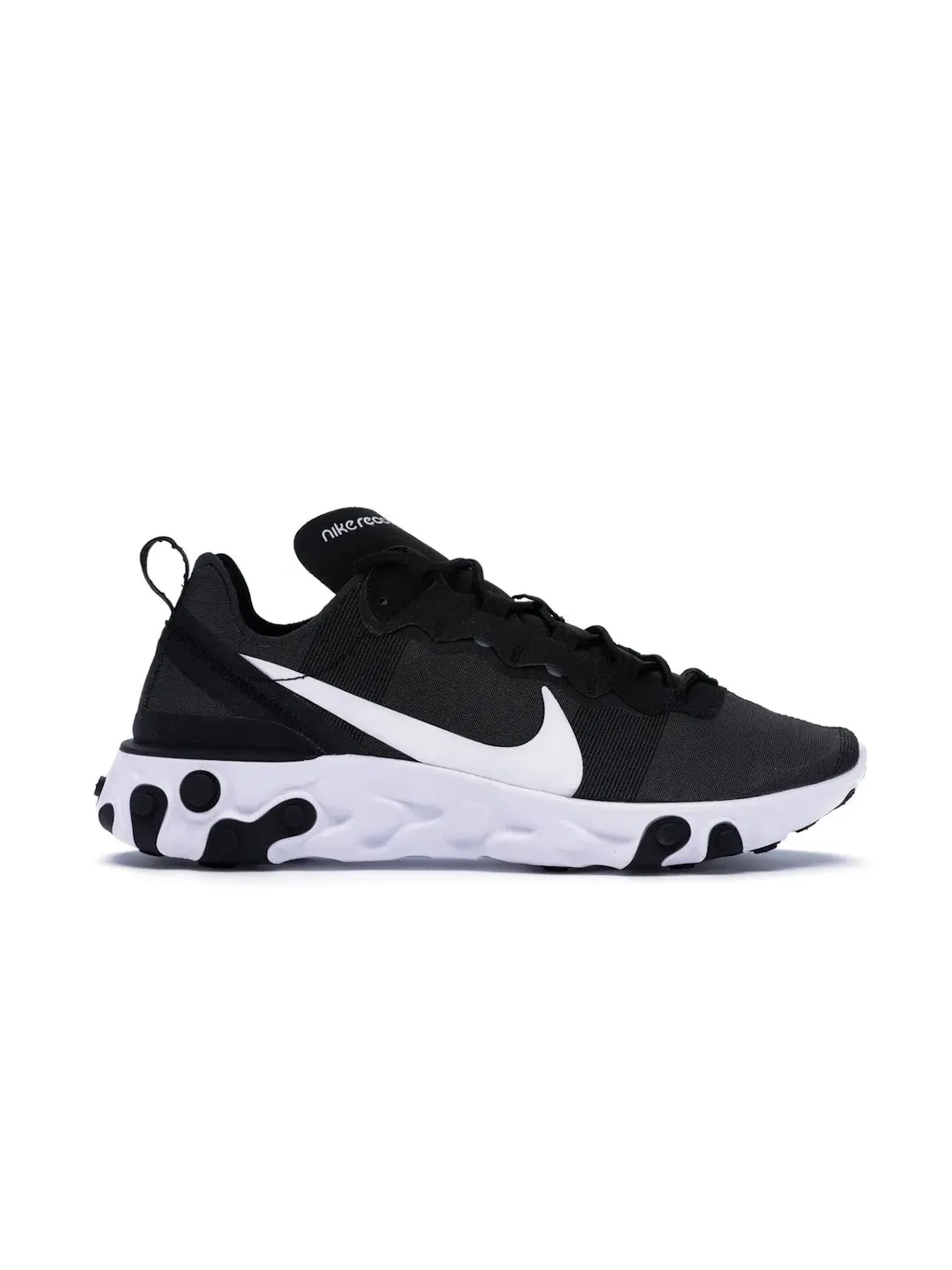 Мужские кроссовки Lifestyle Nike React Element 55 — изображение 1 из 4, черный/белый