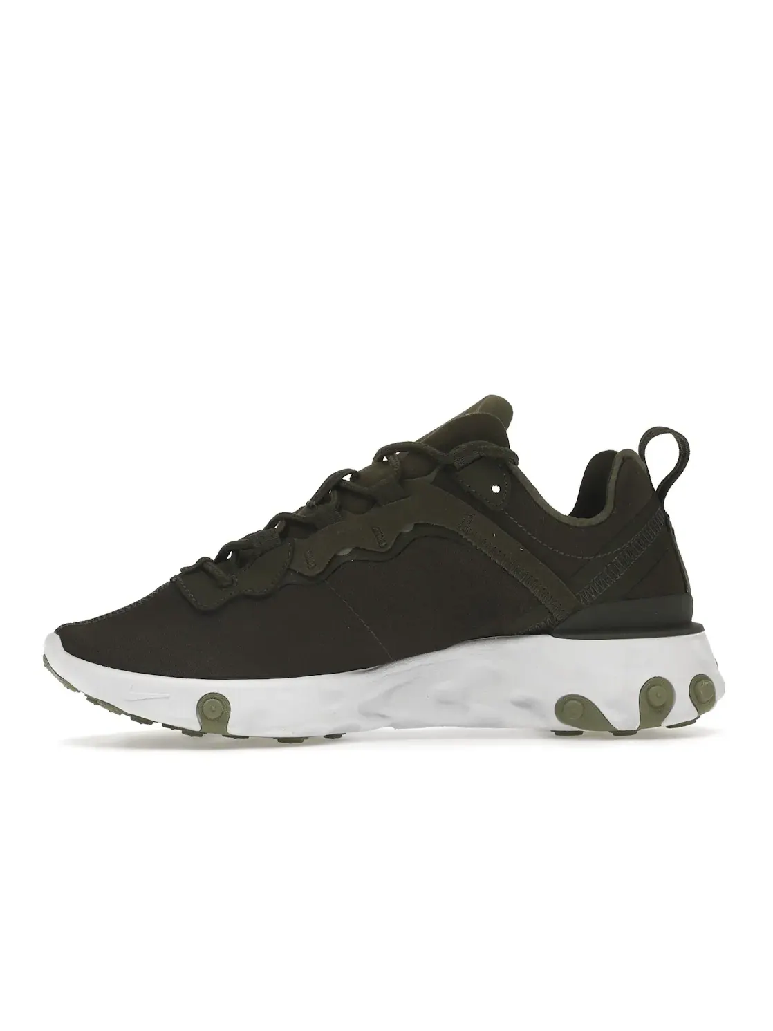 Женские кроссовки Lifestyle Nike React Element 55 — изображение 3 из 4, хаки/белый