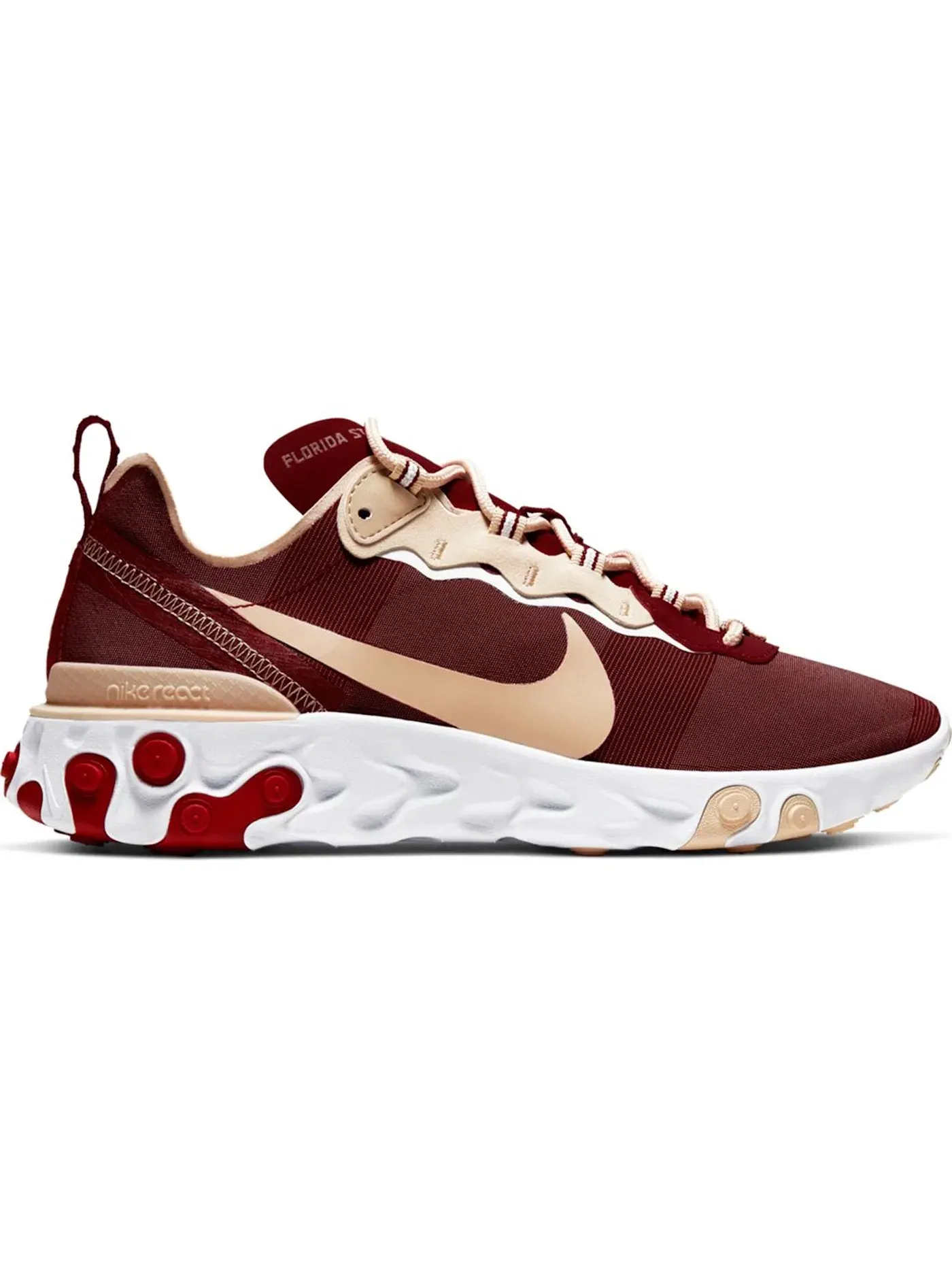 Мужские кроссовки Lifestyle Nike React Element 55 — изображение 1 из 1, белый-золотистый