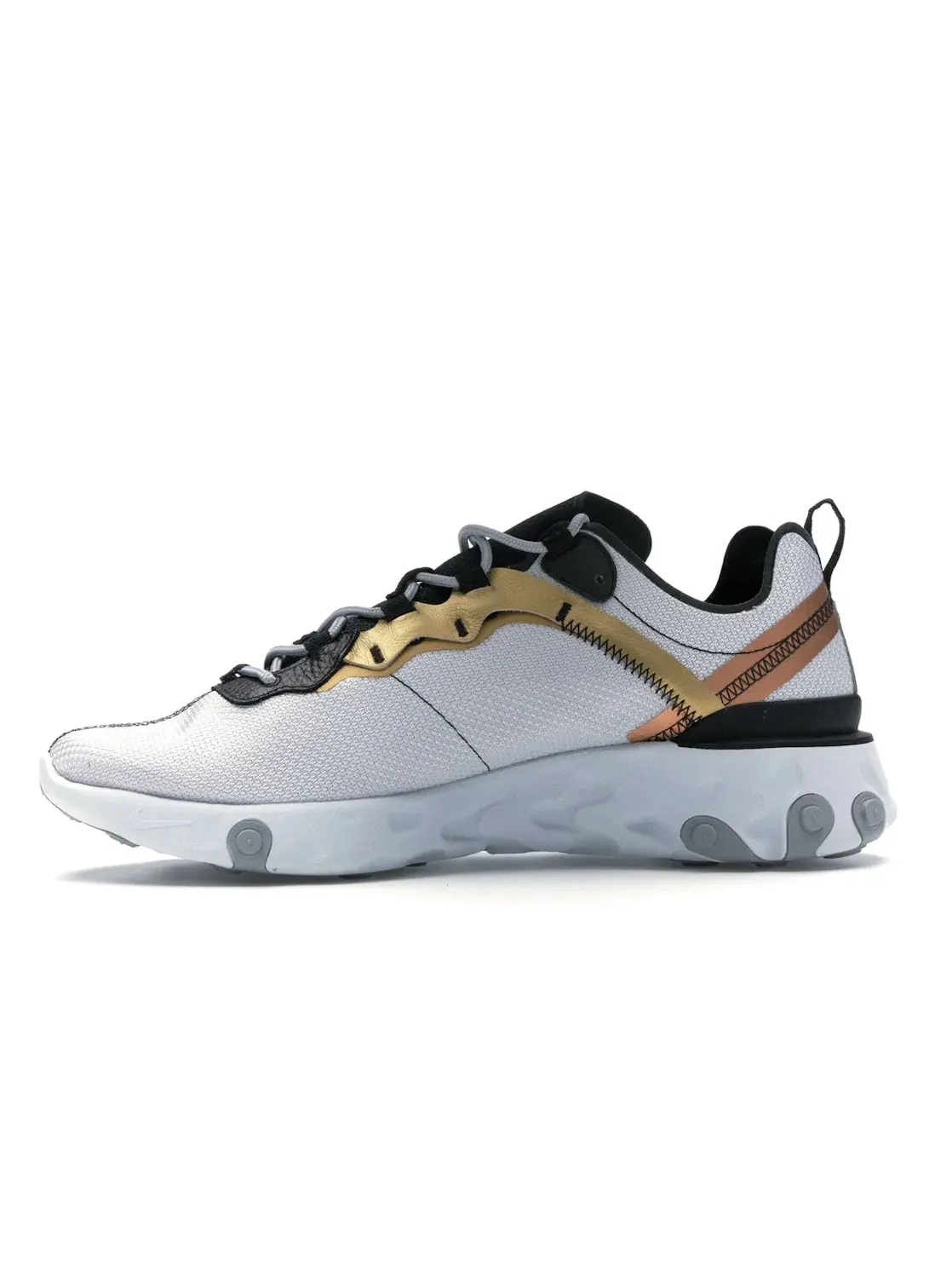 Мужские кроссовки Lifestyle с амортизацией Nike React Element 55 Nike — изображение 3 из 4, платиновый/черный