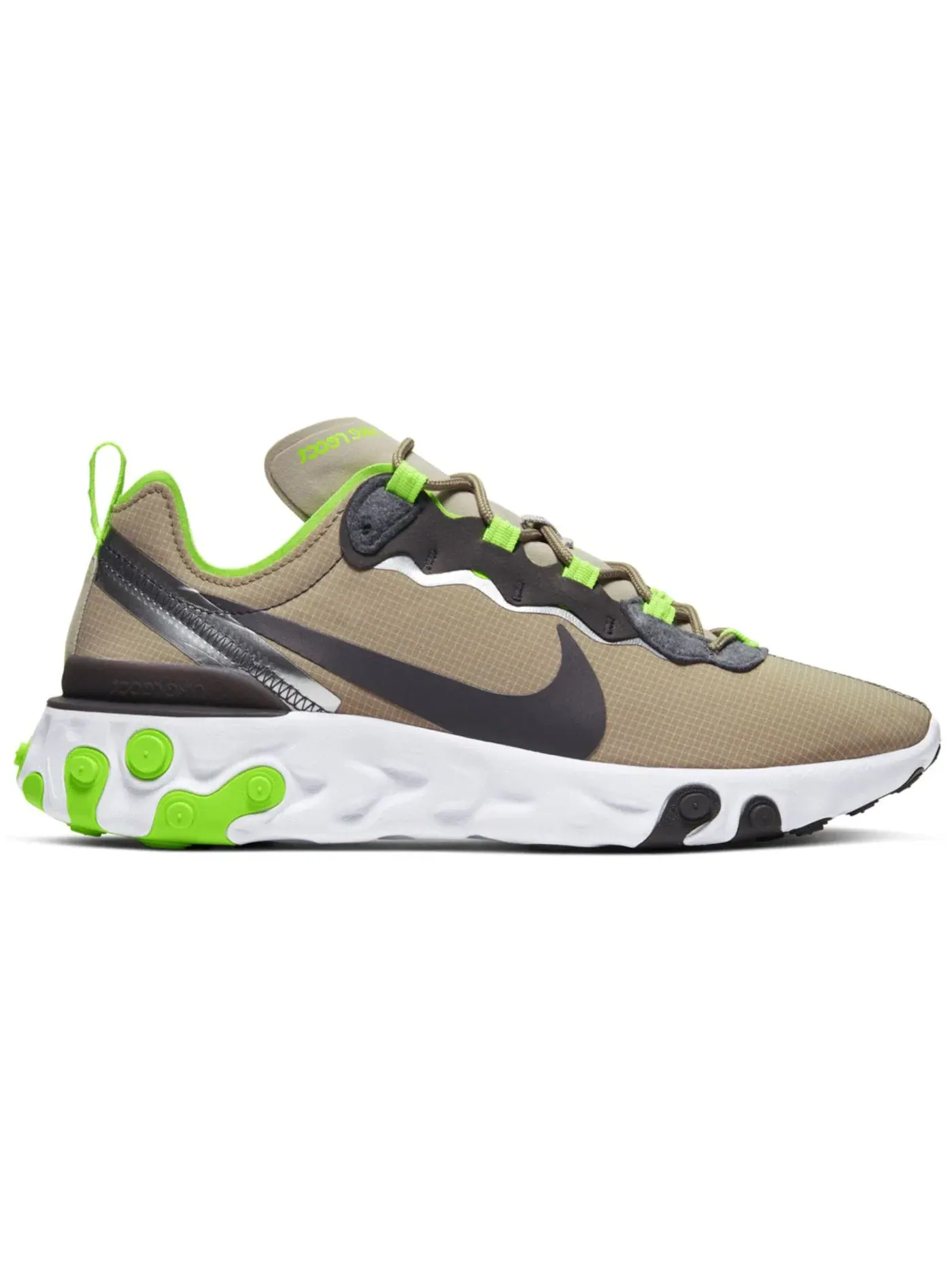 Мужские кроссовки Lifestyle Nike React Element 55 — изображение 1 из 1, хаки/зеленый