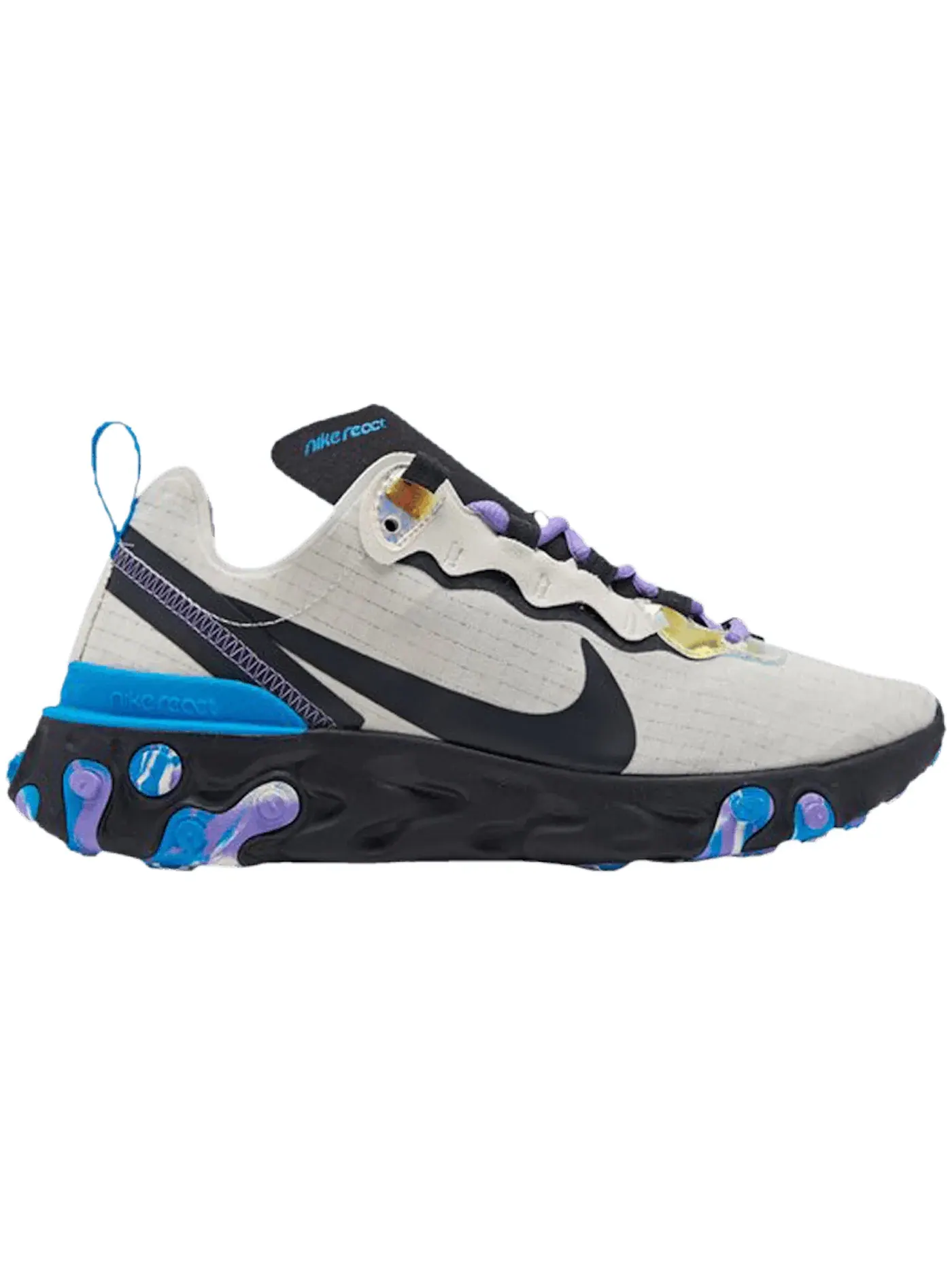 Женские кроссовки Lifestyle Nike React Element 55 — изображение 1 из 1, черный/синий