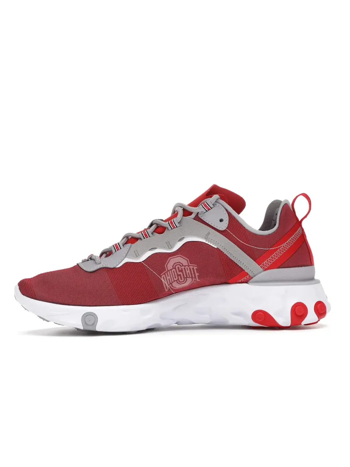 Мужские кроссовки Lifestyle Nike React Element 55 — изображение 3 из 4, красный/белый-серый