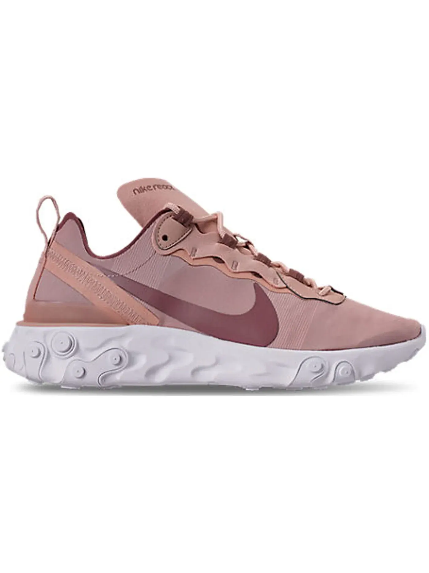 Женские кроссовки для повседневной носки Nike React Element 55 Nike — изображение 1 из 1, бежевый/-белый