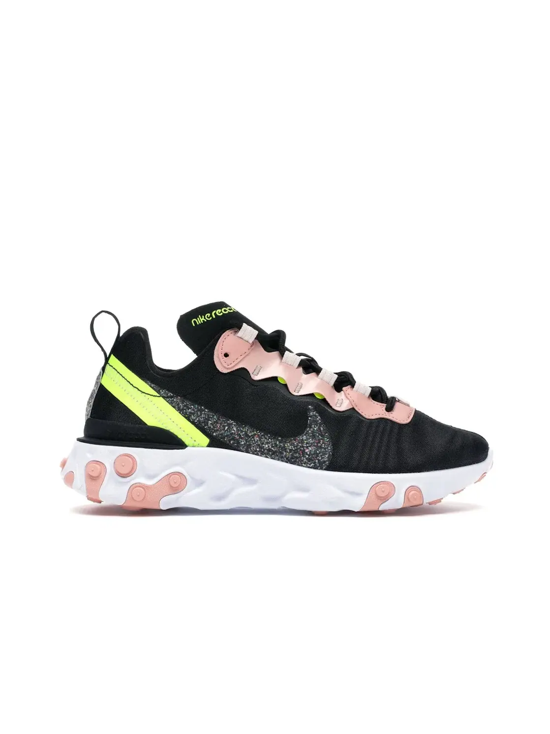 Женские кроссовки Lifestyle Nike React Element 55 Premium — изображение 1 из 4, черный светлый розовый