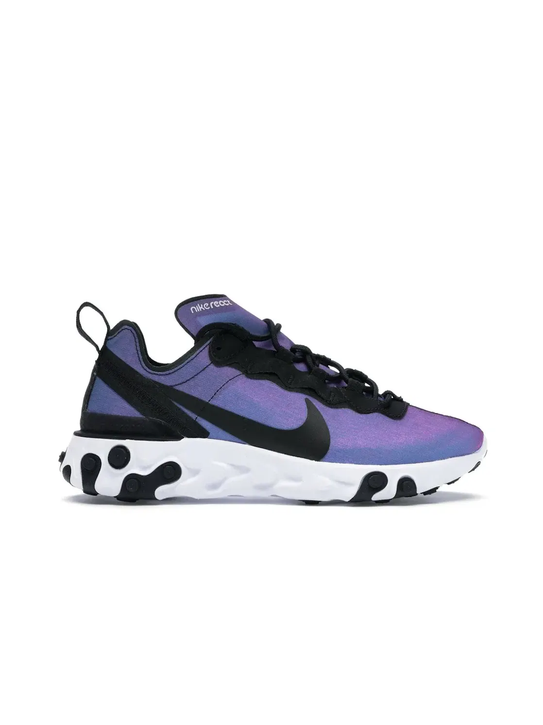 Женские кроссовки Lifestyle с технологией React Nike React Element 55 Premium — изображение 1 из 4, черный/черный//белый