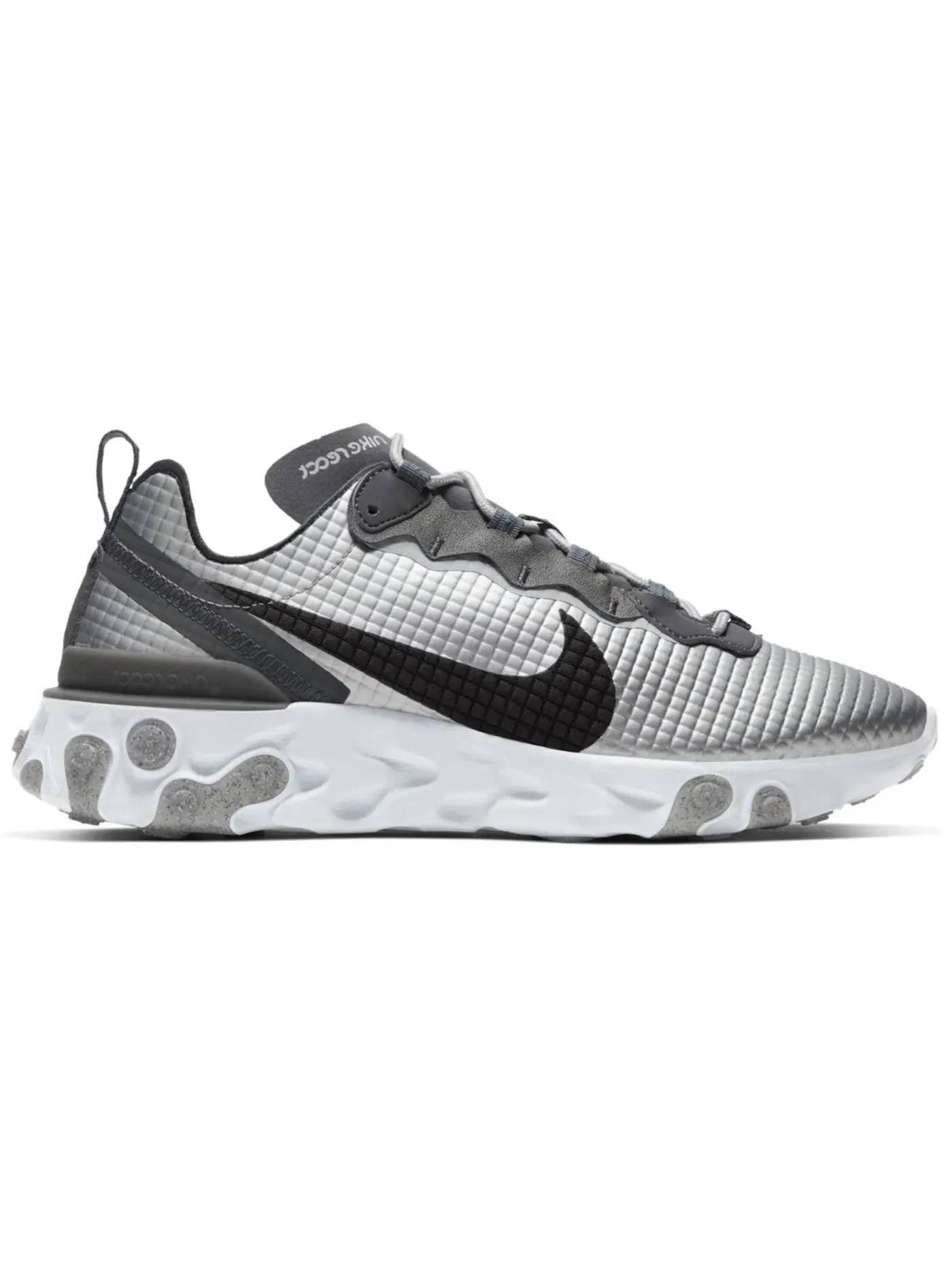 Мужские кроссовки Lifestyle Nike React Element 55 Quilted — изображение 1 из 1, серебристый/черный/белый