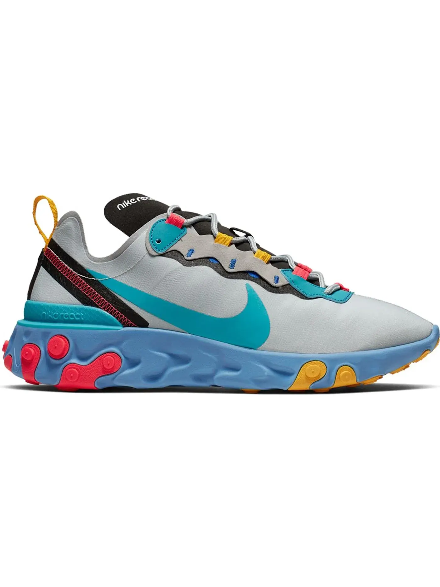 Мужские кроссовки Lifestyle Nike React Element 55 — изображение 1 из 1, серый/-черный-красный