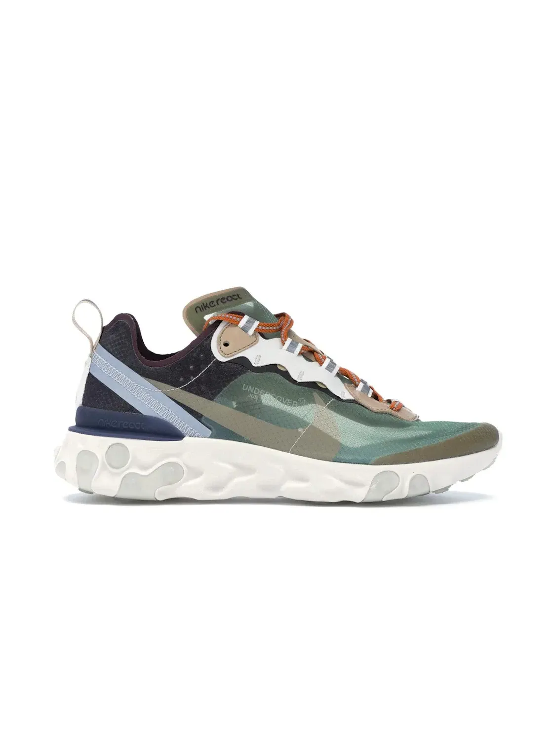 Мужские кроссовки Lifestyle с принтом Nike React Element 87 Undercover Green Mist — изображение 1 из 4, зеленый/-белый