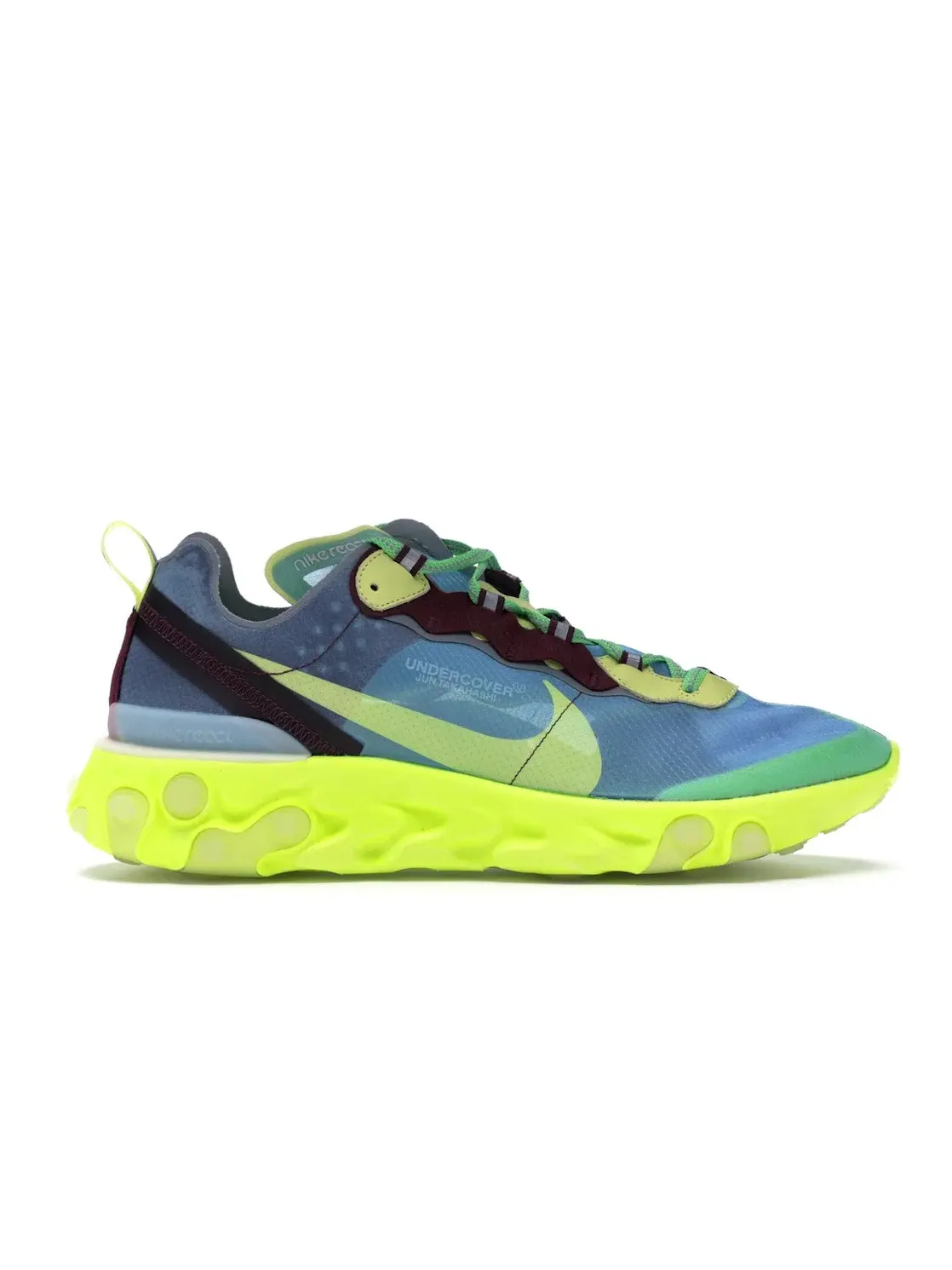 Мужские кроссовки с прозрачным верхом Nike React Element 87 Undercover Lakeside — изображение 1 из 4, желтый