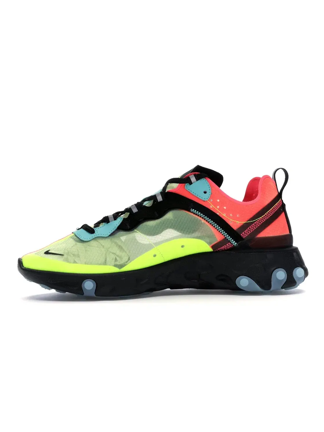 Мужские кроссовки Lifestyle Nike React Element 87 — изображение 3 из 4, зеленый-розовый-черный