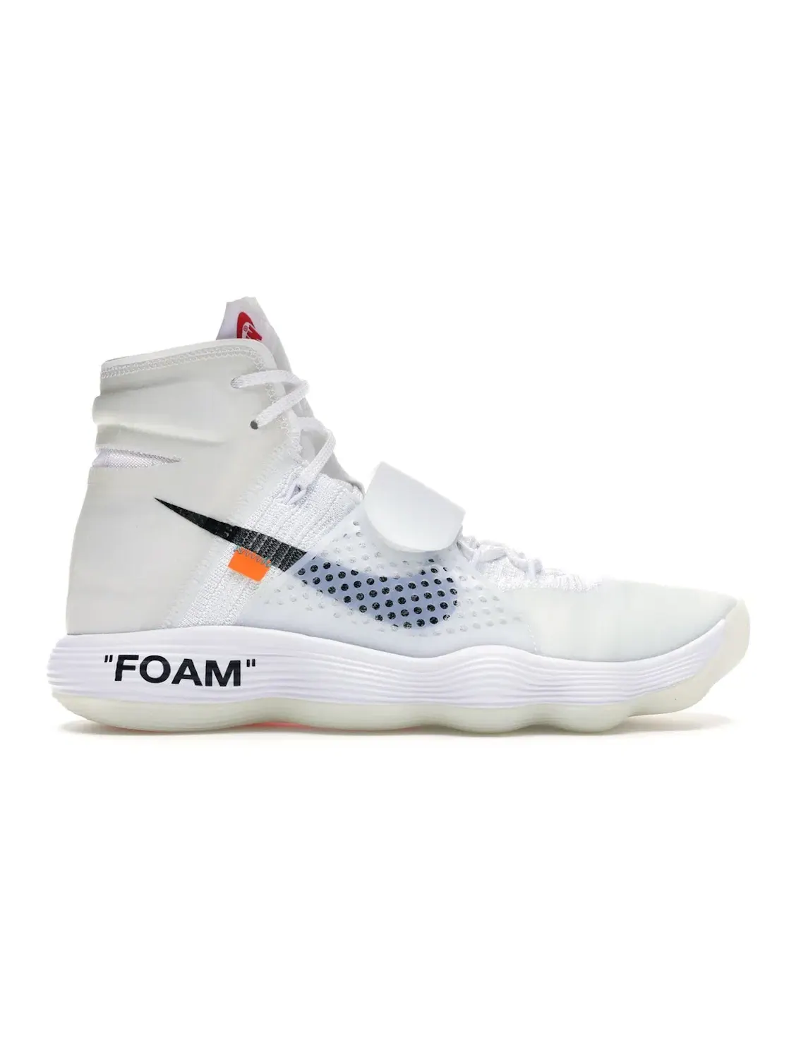 Мужские кроссовки для баскетбола Nike React Hyperdunk 2017 Flyknit Off-White — изображение 1 из 4, белый/белый-белый
