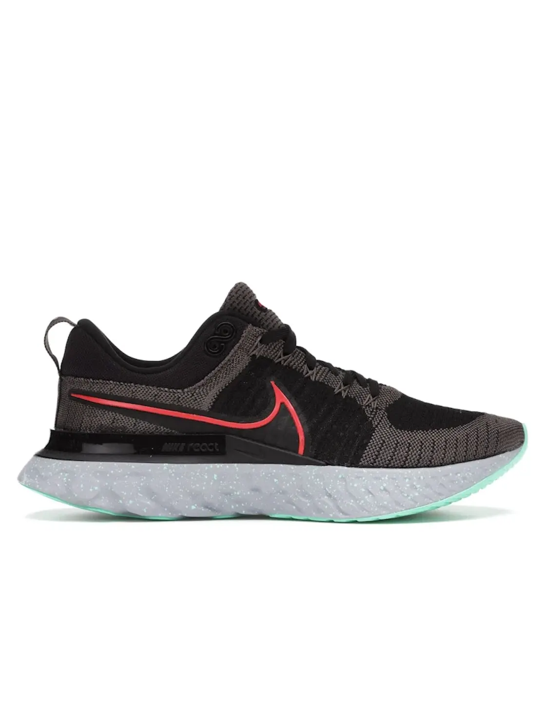 Мужские кроссовки для бега с технологией React Flyknit 2 Nike — изображение 1 из 4, черный/зеленый/красный