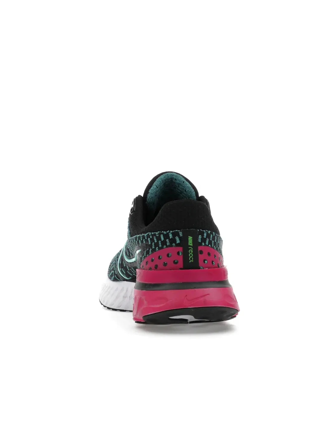Женские кроссовки для бега Nike React Infinity Run Flyknit 3 — изображение 4 из 4, черный/-розовый--зеленый
