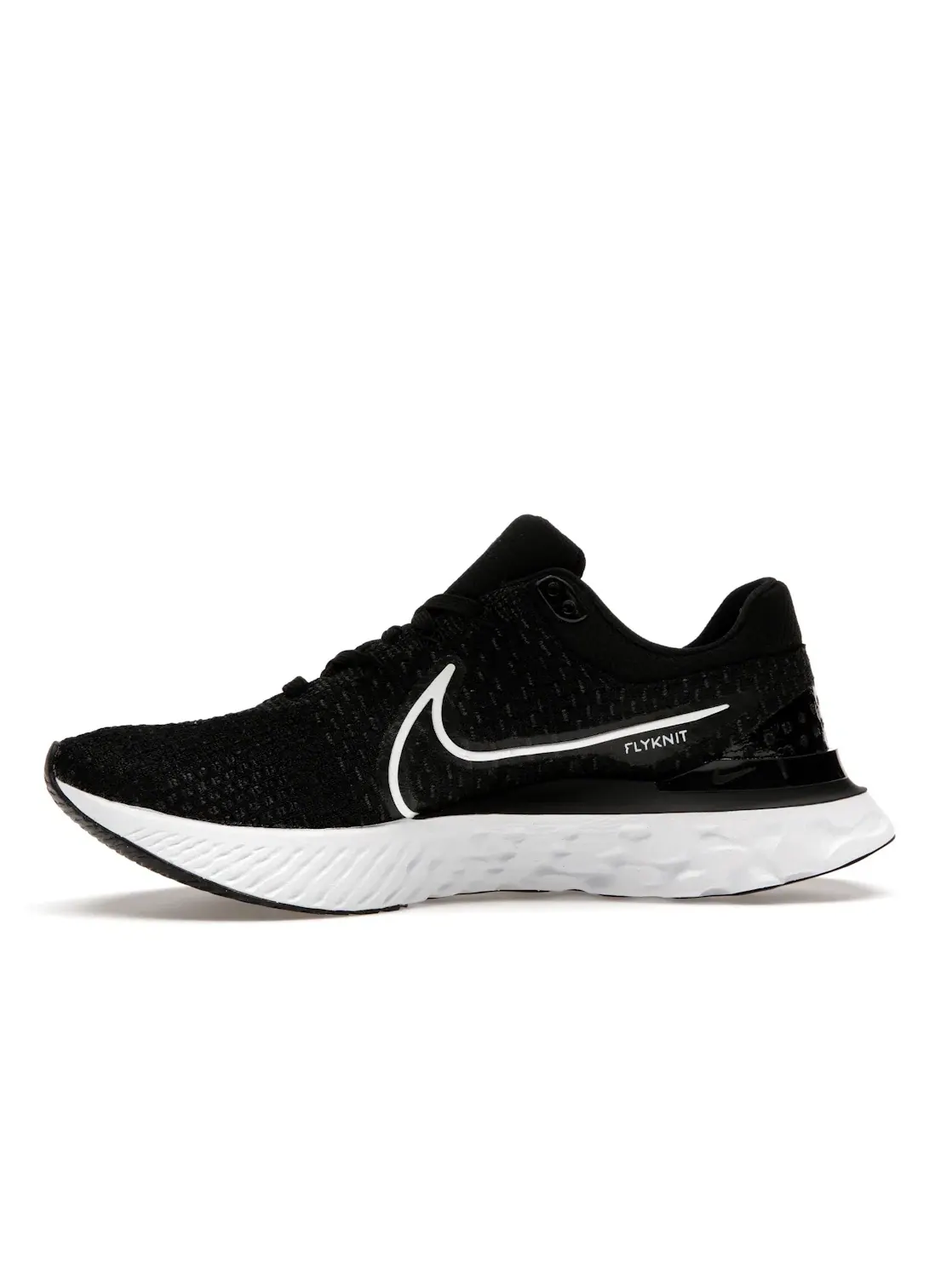 Мужские кроссовки для бега с амортизацией Nike React Infinity Run Flyknit 3 Nike — изображение 3 из 4, черный/белый