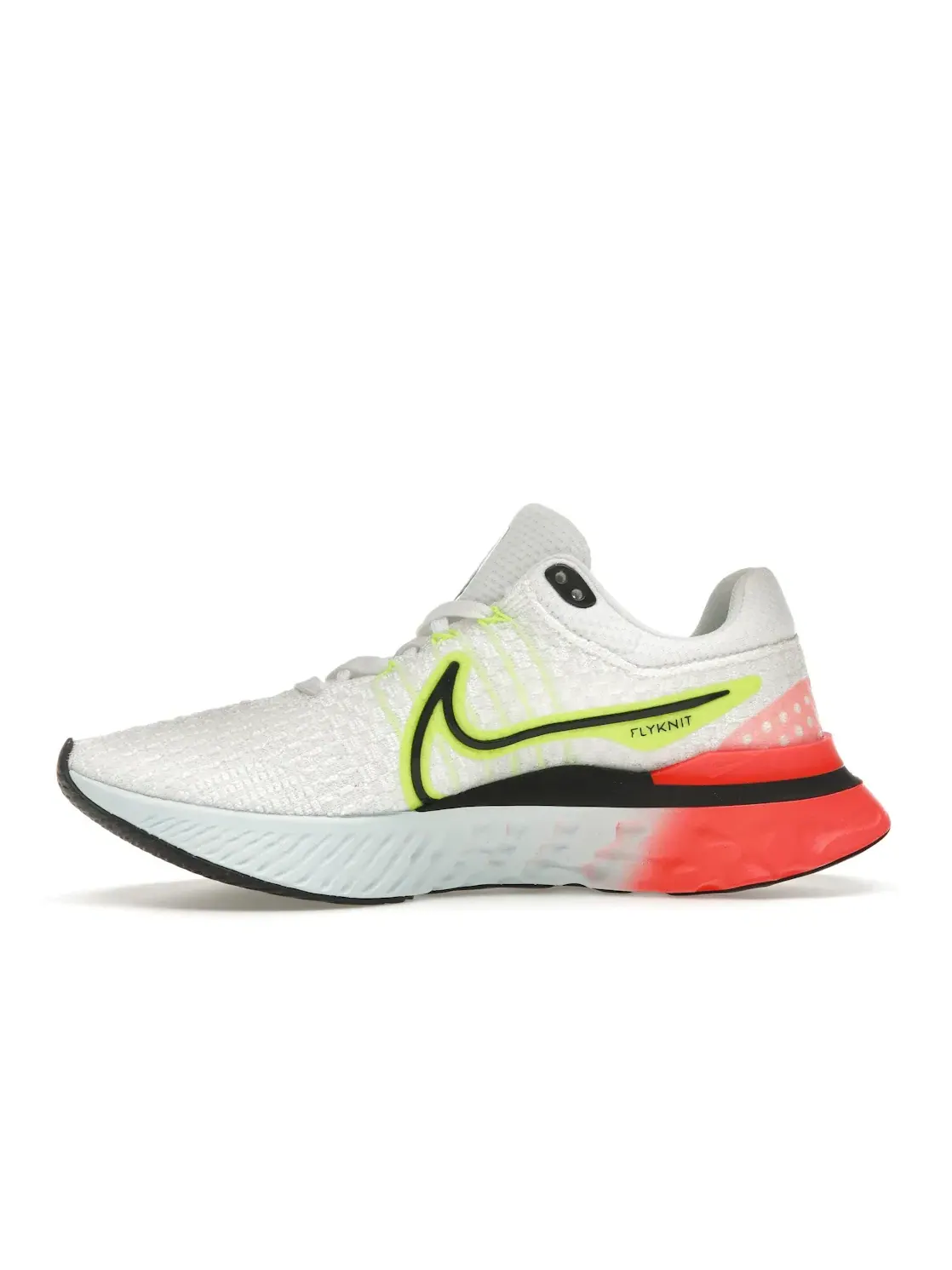Женские кроссовки для бега с амортизацией Nike React Infinity Run Flyknit 3 — изображение 3 из 4, белый//яркий/черный