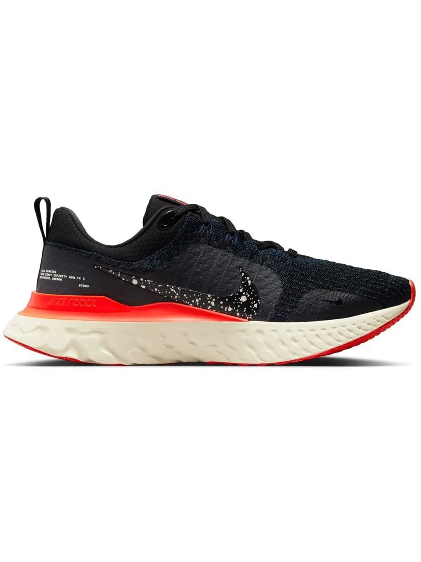 Мужские кроссовки беговые Nike React Infinity Run — изображение 1 из 1, черный//яркий/черный