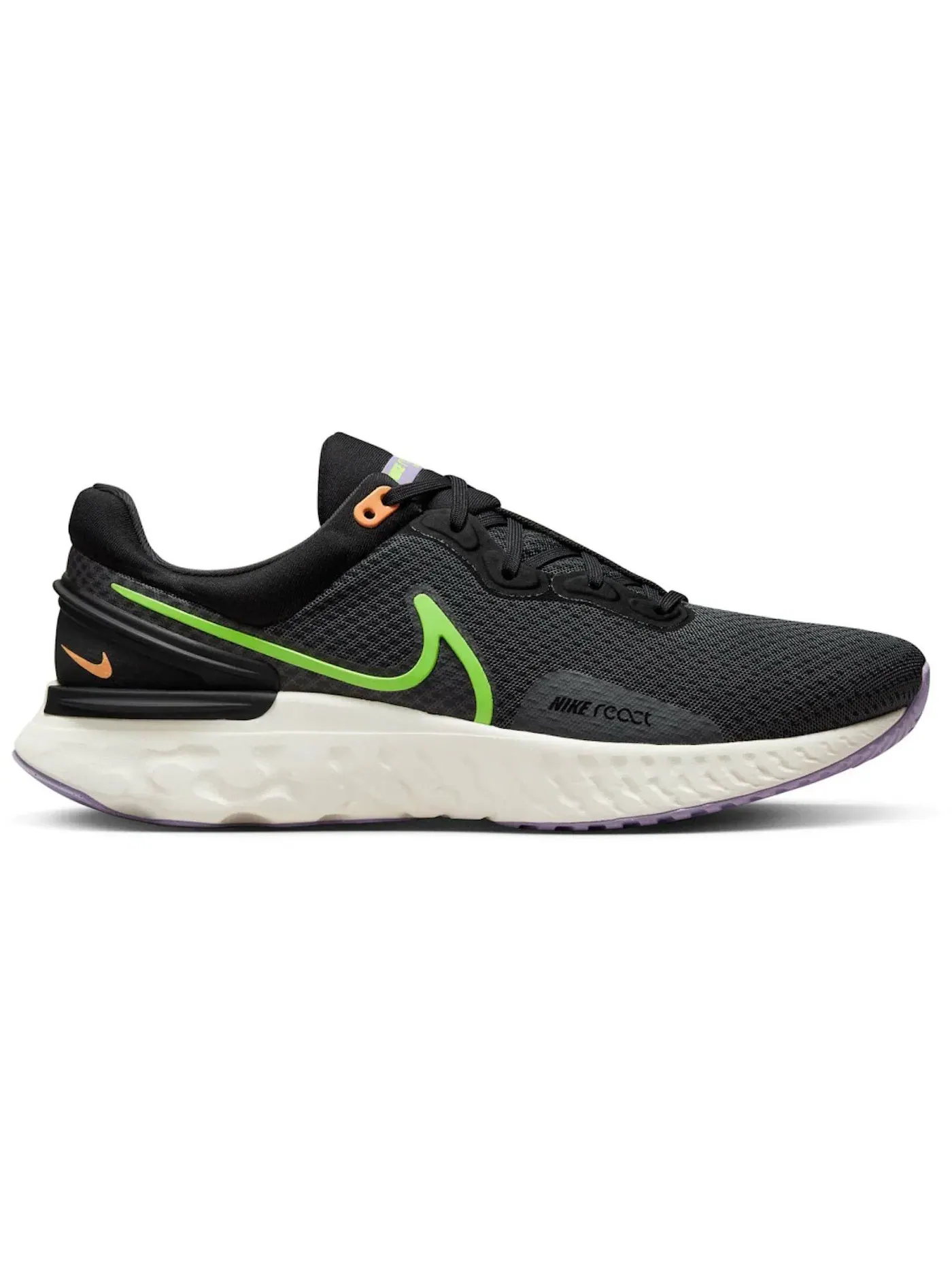 Мужские кроссовки Lifestyle Nike React Miler 3 — изображение 1 из 1, зеленый-черный-белый