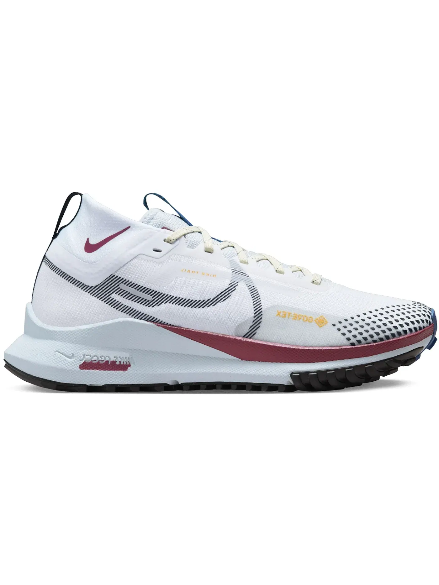 Женские кроссовки для бега с мембраной Gore-Tex Nike React Pegasus Trail 4 Gore-Tex — изображение 1 из 1, белый синий черный
