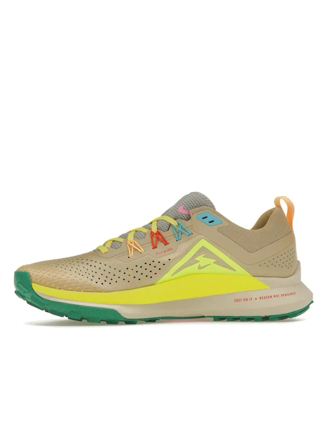 Мужские кроссовки для бега Nike React Pegasus Trail 4 — изображение 3 из 4, золотистый синий зеленый
