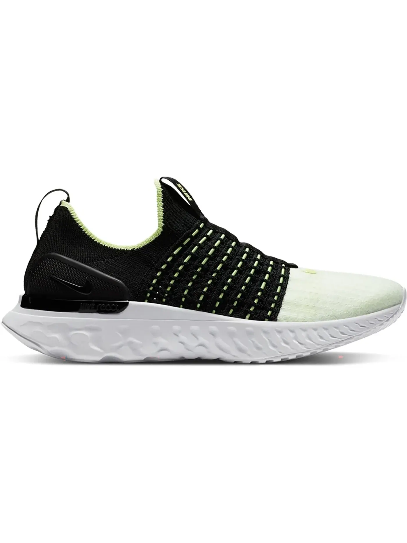 Женские кроссовки для бега с технологией Flyknit Nike React Phantom Run Flyknit 2 — изображение 1 из 1, черный/-белый