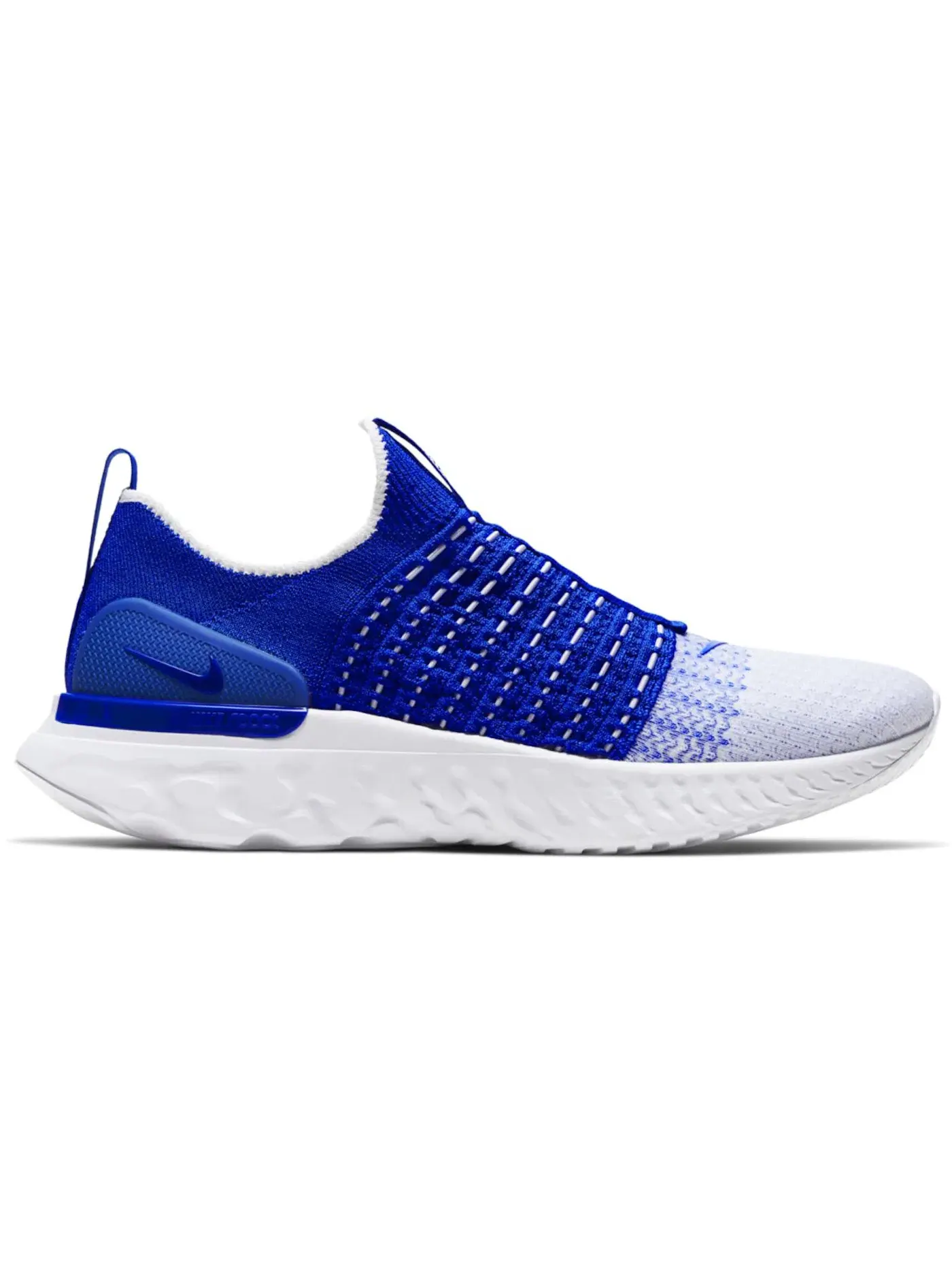 Мужские кроссовки для бега с технологией Flyknit Nike React Phantom Run Flyknit 2 — изображение 1 из 1, синий белый