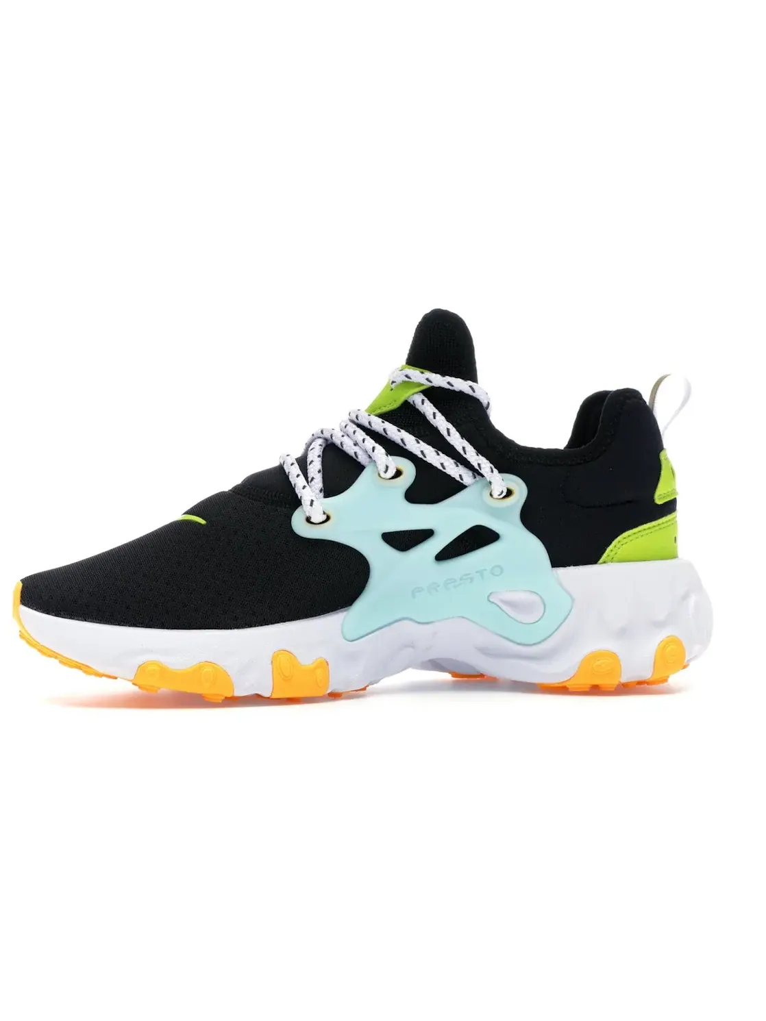 Женские кроссовки Lifestyle Nike React Presto — изображение 3 из 4, черный/розовый-оранжевый