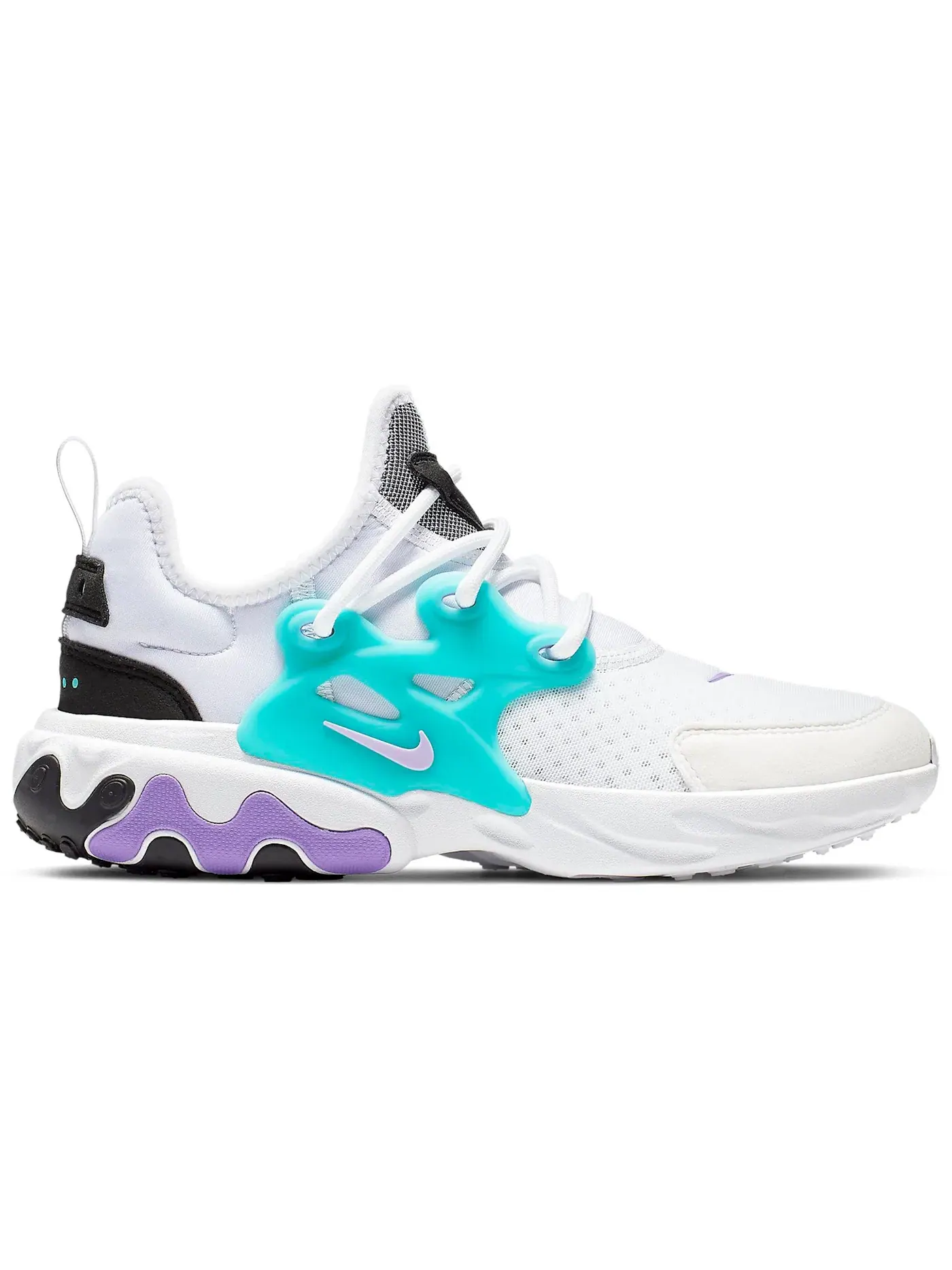Детские кроссовки Lifestyle Nike React Presto Nike — изображение 1 из 1, белый/-черный-фиолетовый