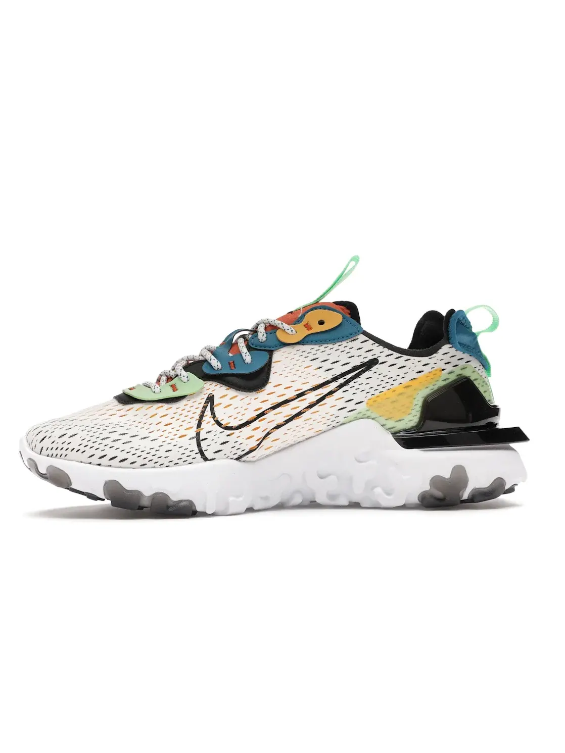 Мужские кроссовки дышащие Nike React Vision Nike — изображение 3 из 4, зеленый-оранжевый-черный