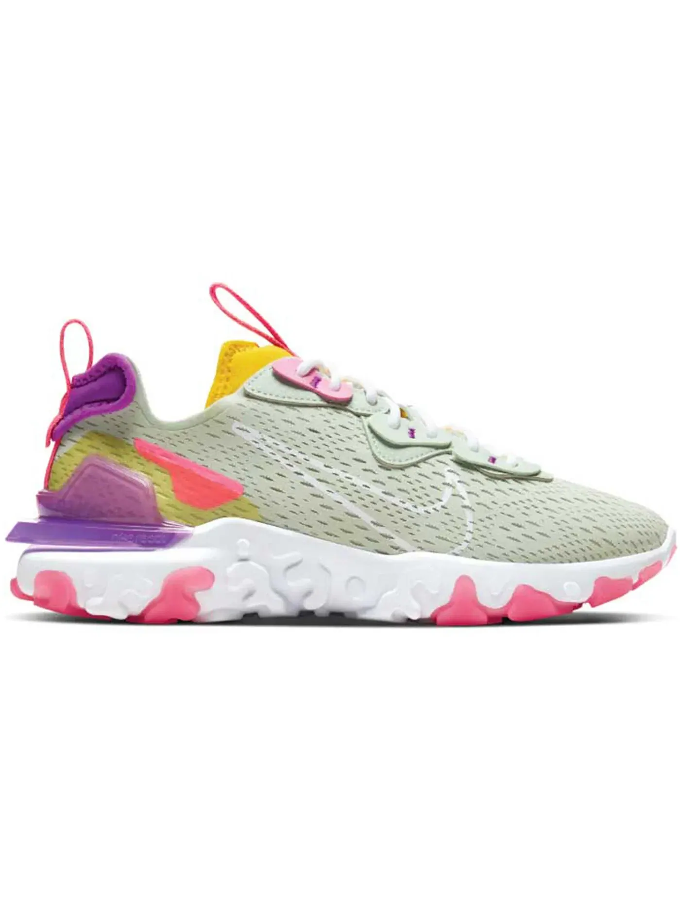 Женские кроссовки Lifestyle Nike React Vision — изображение 1 из 1, фиолетовый-желтый-белый