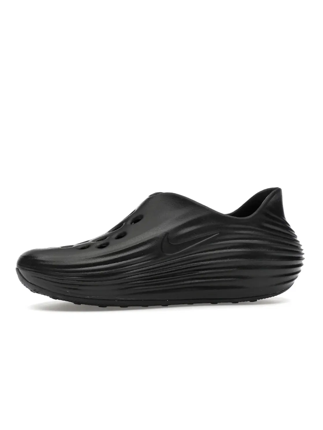 Мужские кроссовки-слайдоны с легкой дышащей конструкцией Nike ReactX Rejuven8 — изображение 3 из 4, черный/черный-черный