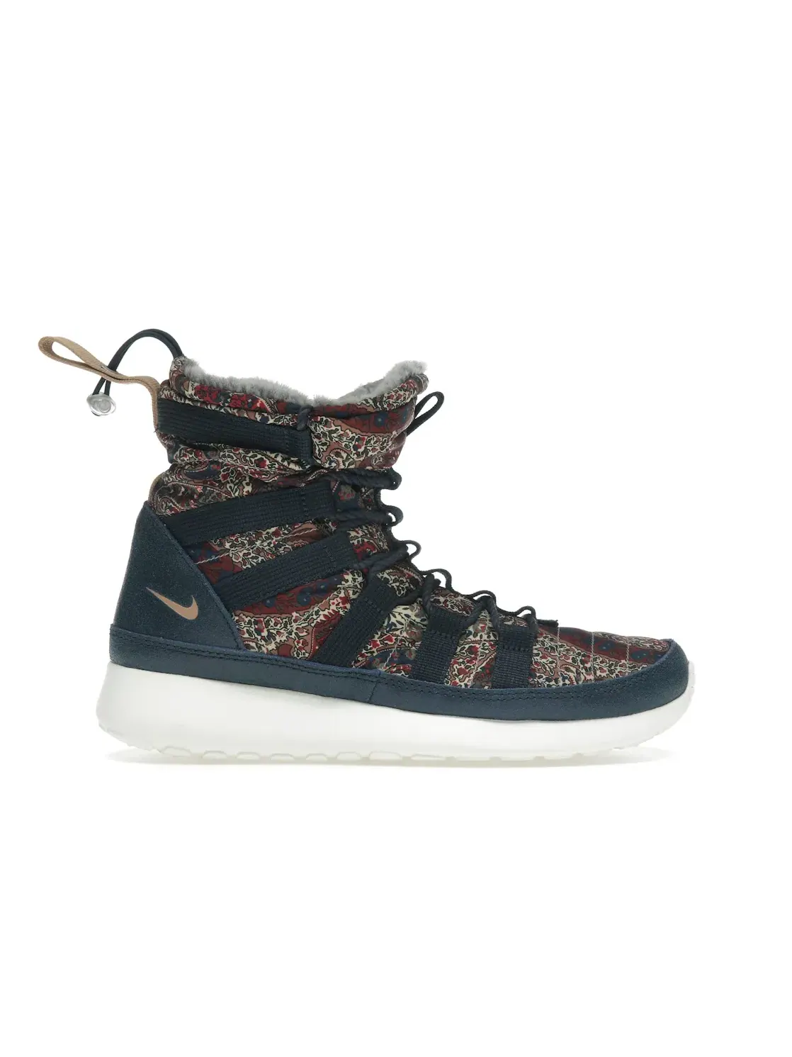 Женский ботинок с высоким верхом Nike Roshe Run Hi Sneakerboot QS Nike — изображение 1 из 4, темно-синий/бежевый