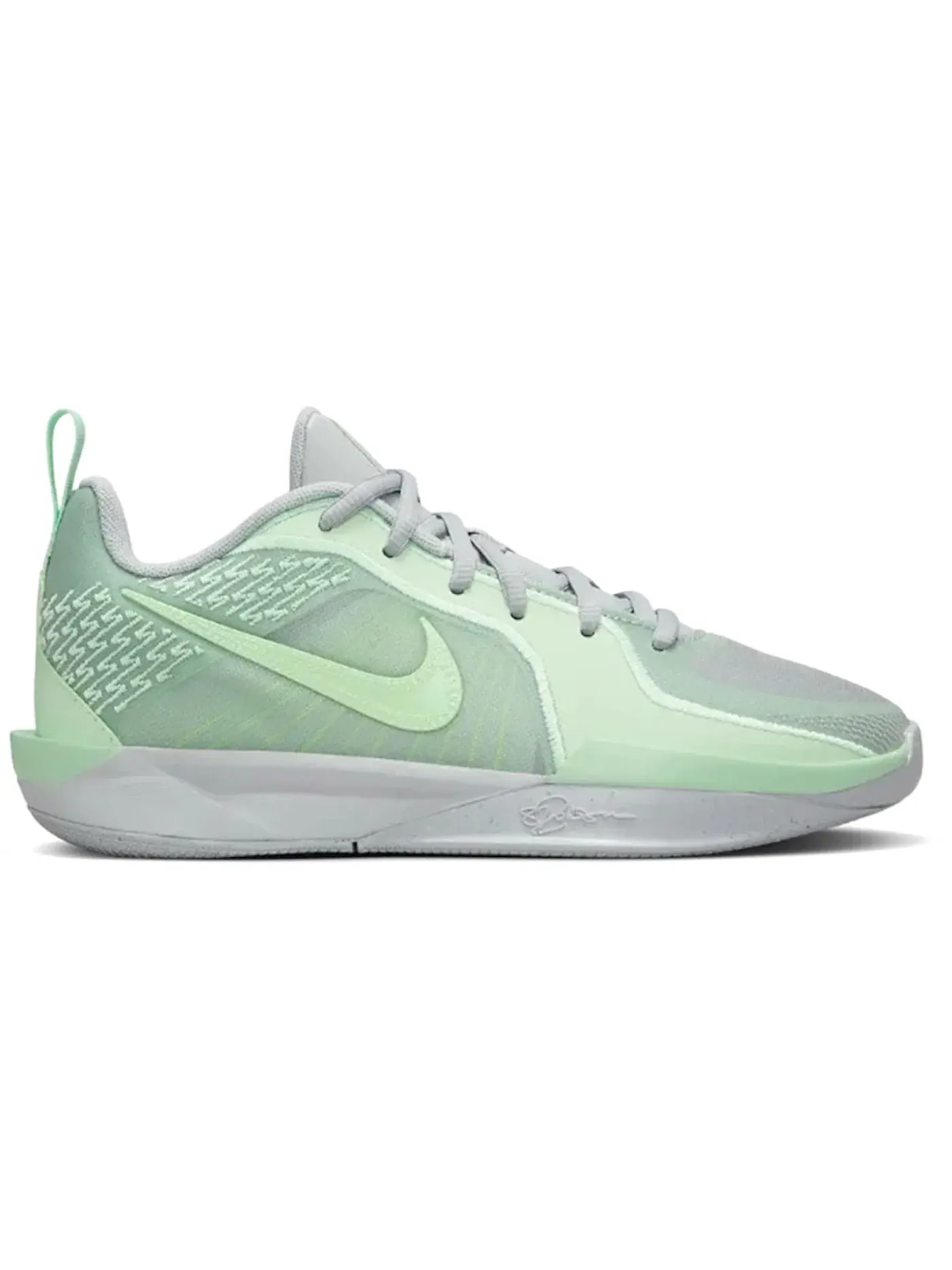 Детские кроссовки для выступлений Nike Sabrina 2 Nike — изображение 1 из 1, светлый серый/зеленый