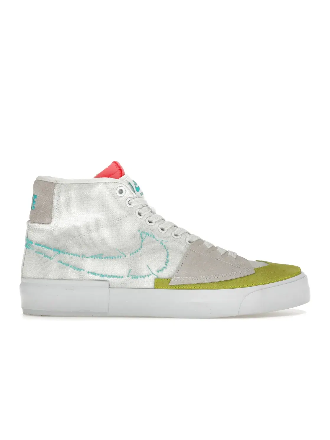 Мужские кроссовки Lifestyle Nike SB Zoom Blazer Mid Edge — изображение 1 из 4, белый/голубой-белый