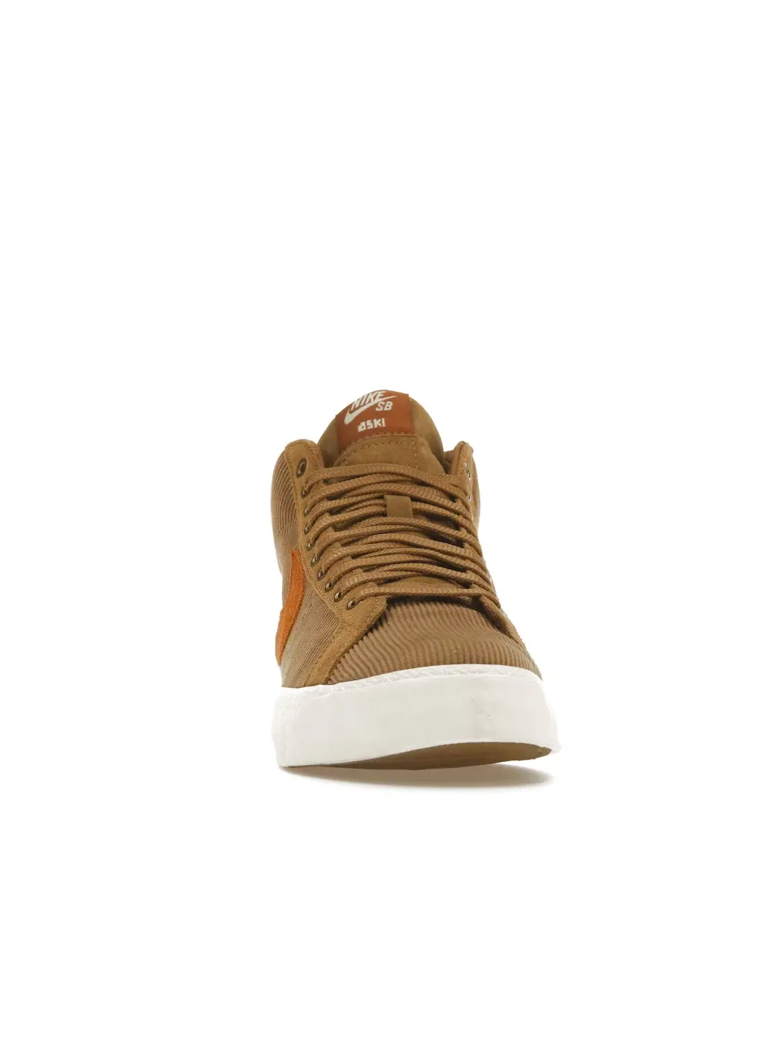 Мужские кроссовки с вельветовым текстилем Nike SB Blazer Mid Oski Orange Label, Muted Bronze/Burnt Sienna-Sail